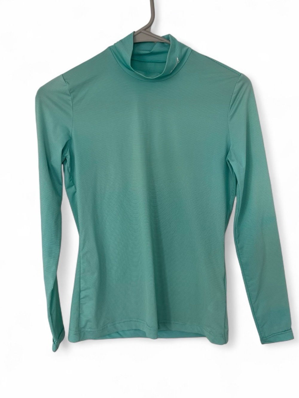 Light Teal Long Sleeve Mock Neck Kids Active Top